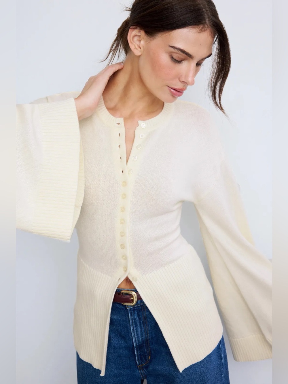 *Flawed RTR We Wore What Button Front Cinched Cardigan (0473)